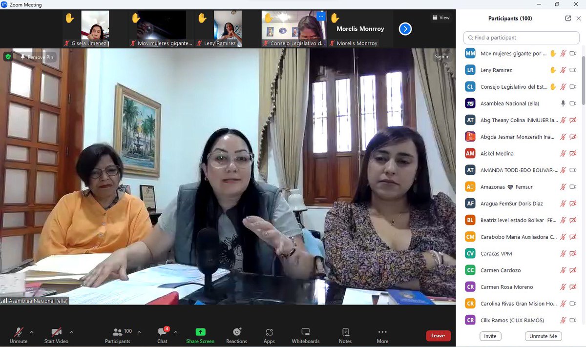 MinMujerVe's tweet photo. Videoconferencia sobre la Ley Orgánica para la Igualdad de las Mujeres con las diputadas de la @Asamblea_Ven.

Abrimos hilo 🧵

@NicolasMaduro 
@DhelizAlvarez 
@AmkValentina 
@AsiaVillegasP
@nilohaivanis 
#ConstruyendoPatria https://t.co/0PomaPH8rR