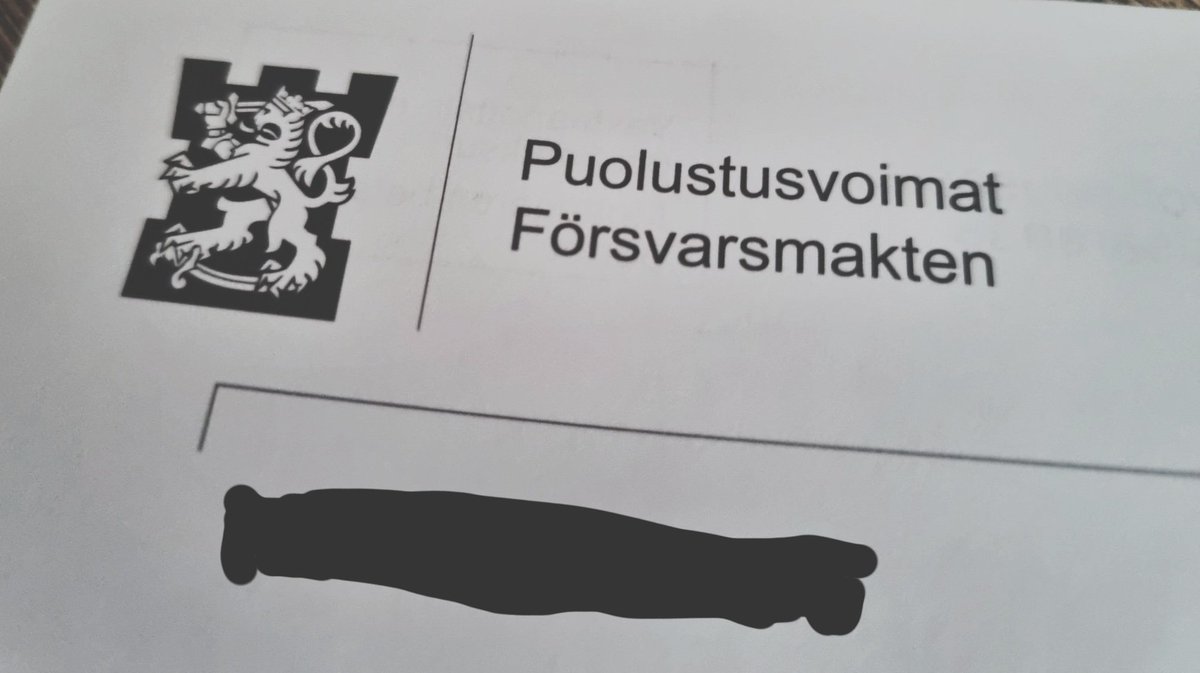 TallbarFIN's tweet image. Got a familiar letter from Finnish Defence Forces. 

Duty calls, a Finn will answer! 🇫🇮

#refreshertraining #MilitaryRefresher