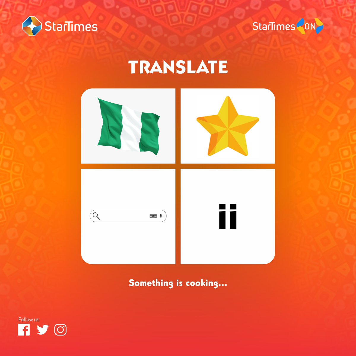 StarTimes_Ng's tweet image. “🌟 Uncover the secrets within our latest teaser design! 

🇳🇬 Can you decode the hidden message? 

Translate the design and you could win a FREE one-month subscription on StarTimes! 🎁 

Don’t miss out on this exciting challenge! 

#DecodeAndWin #🇳🇬 ⭐️ 🔍