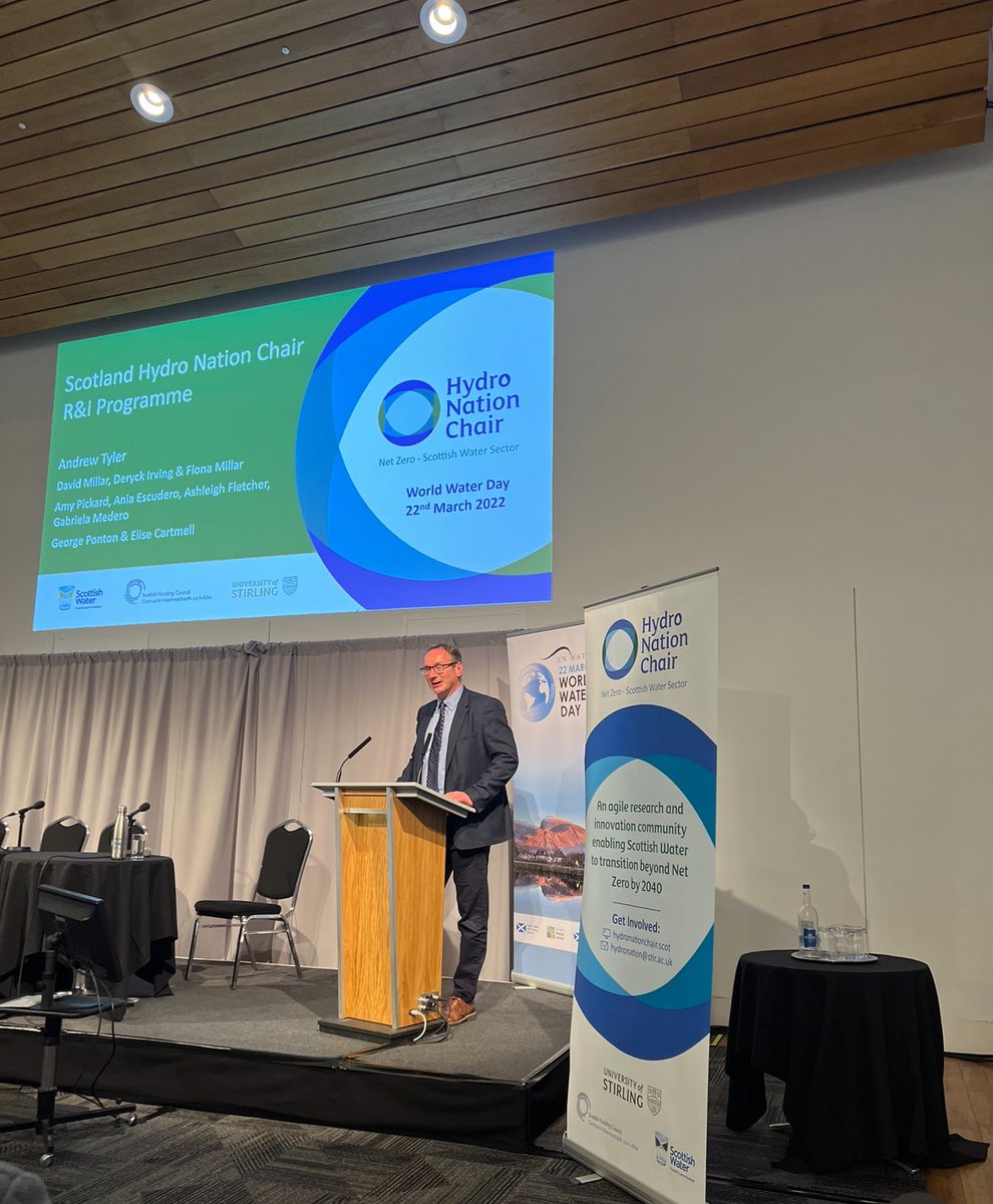 H2ONationChair's tweet image. From launching @H2ONationChair here two years ago to delivering impact and benefit in the journey to Net Zero and beyond, Prof @a_n_tyler presents a brief progress update of our #HydroNationChair programme at @HNICScotland #WorldWaterDay2024 closing sessions
