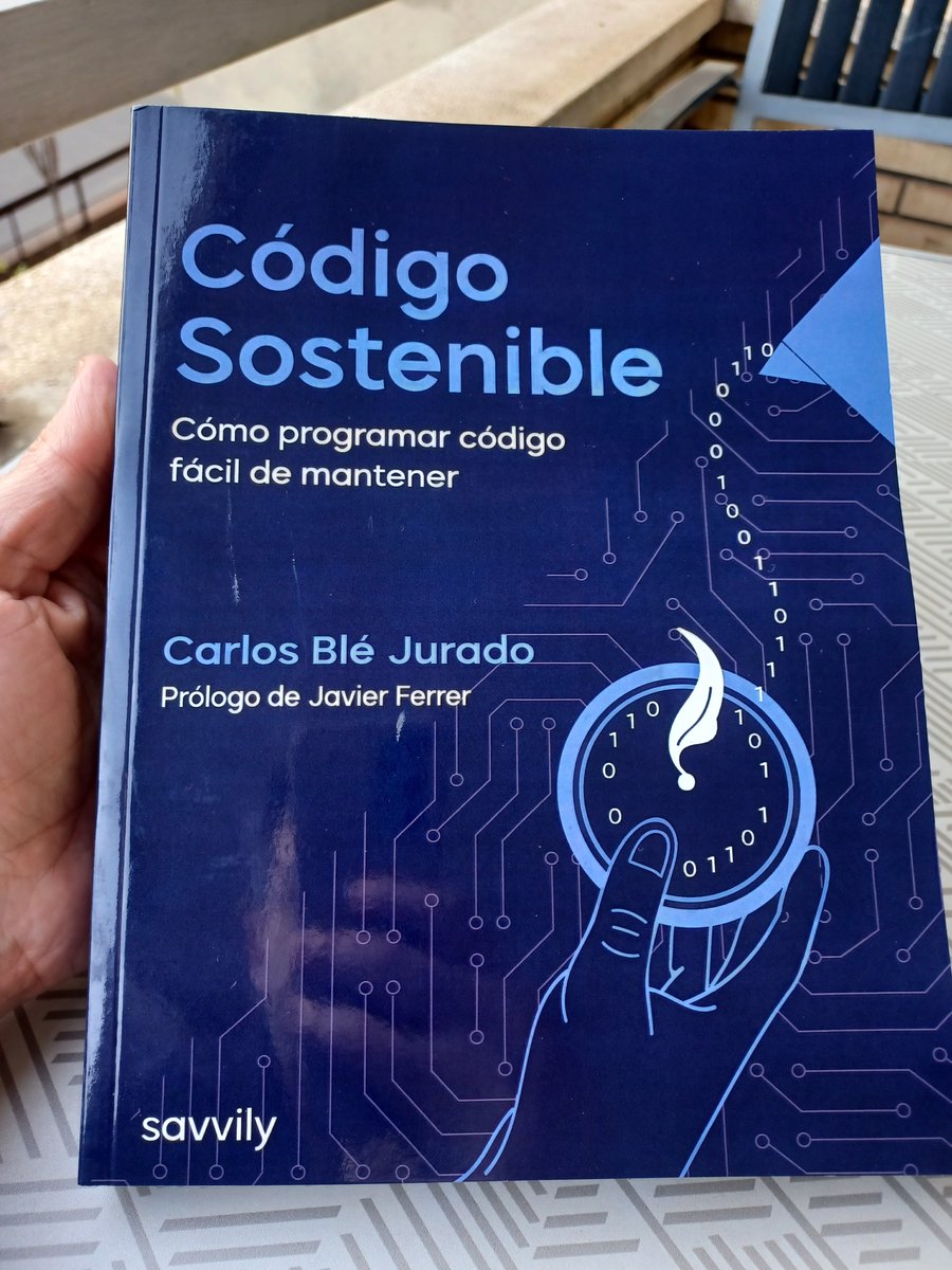 refactorproject's tweet image. Ninguna escuela de programación sin su libro imprescindible de @carlosble .
¡Gracias por editar esta joyita, @Savvily_ES!