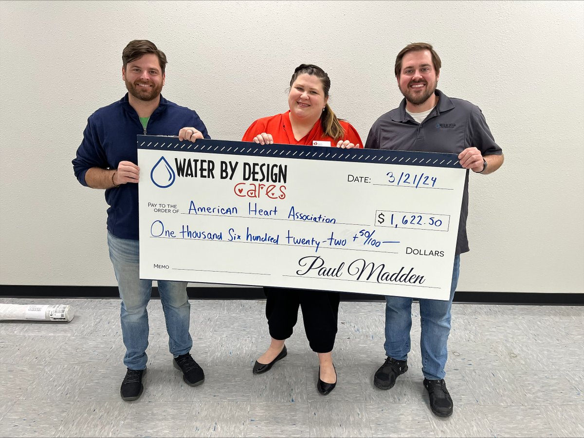 A huge thanks to our friends at @WaterbyDesign, whose #LifeisWhy campaign brought in over $1,600 for our mission! Thanks for helping us save lives in Roanoke!