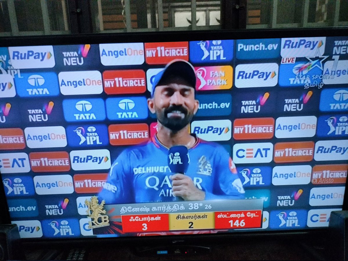 sakthicare's tweet photo. Well played @DineshKarthik #dkdkdkchanting #bringbackdk #dkthefinisher #whereisdk #wewantdk ..Very happy for u DK.. #DKCommentary after the innings https://t.co/E6h3z1ryem