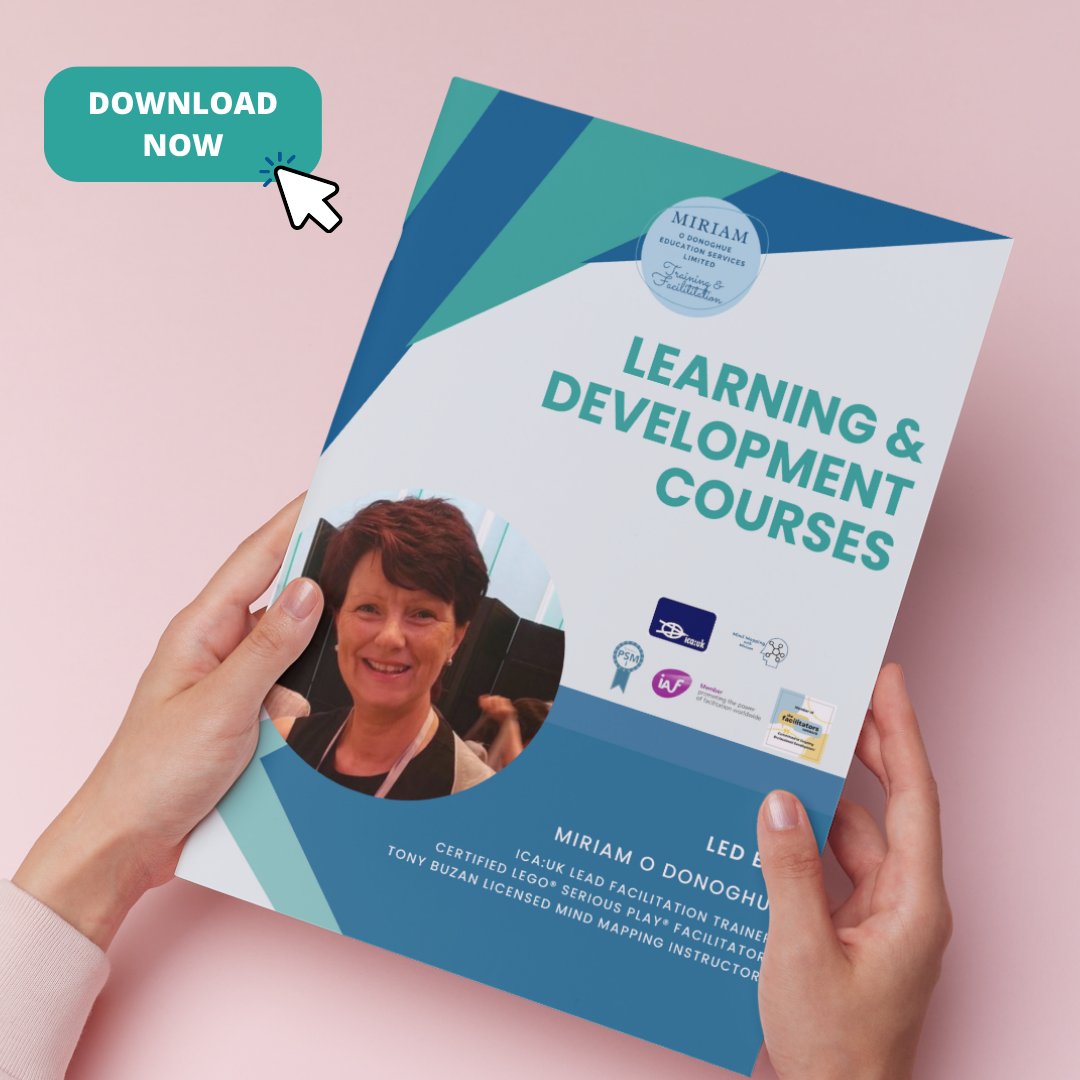 Did you see that I have created a new brochure detailing all my Learning and Development Courses. You can download my new brochure at the link below: miriam-o-donoghue.mykajabi.com/learning-devel… #DevelopmentCourses #FacilitationTraining #LegoSeriousPlay #MindMapping #CriticalThinking #Brochure