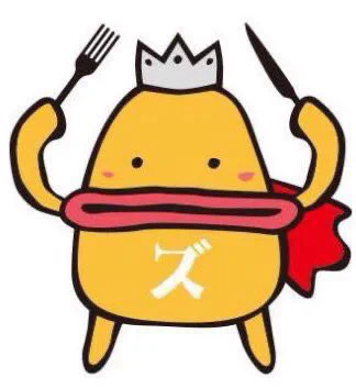 Zubokingu, a big-mouthed, egg-shaped orange king, is a mascot who promotes adult food education in Japan. 