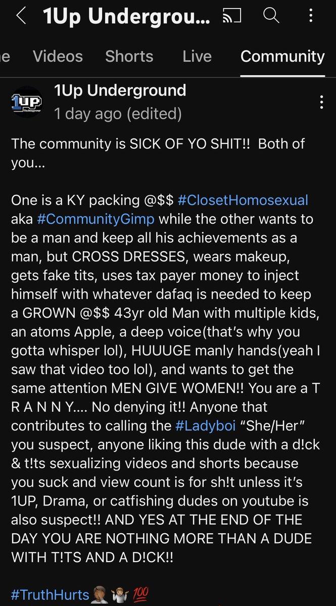 NEONBitchi's tweet image. Please RT to expose the negligence in YouTubes handling of its policies.

YouTube’s policy vs What @YouTube @TeamYouTube @YouTubeCreators @YouTubeGaming allows. What do you think @GamingCultures @IGN @GameSpot ?