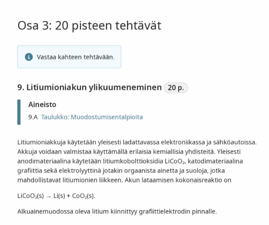 Kemian yo-kirjoitukset. Siis tämä on pohja noteeraus #ytl. Tästä saisi tehtyä hyvän tehtävän jos pitäisi laskea tehtävänannon faktavirheet. Ite laskin ainakin 6. Kiitos <a href="/BMCtheALCHEMIST/">Dr. Miia Mäntymäki</a> joka nosti tän.