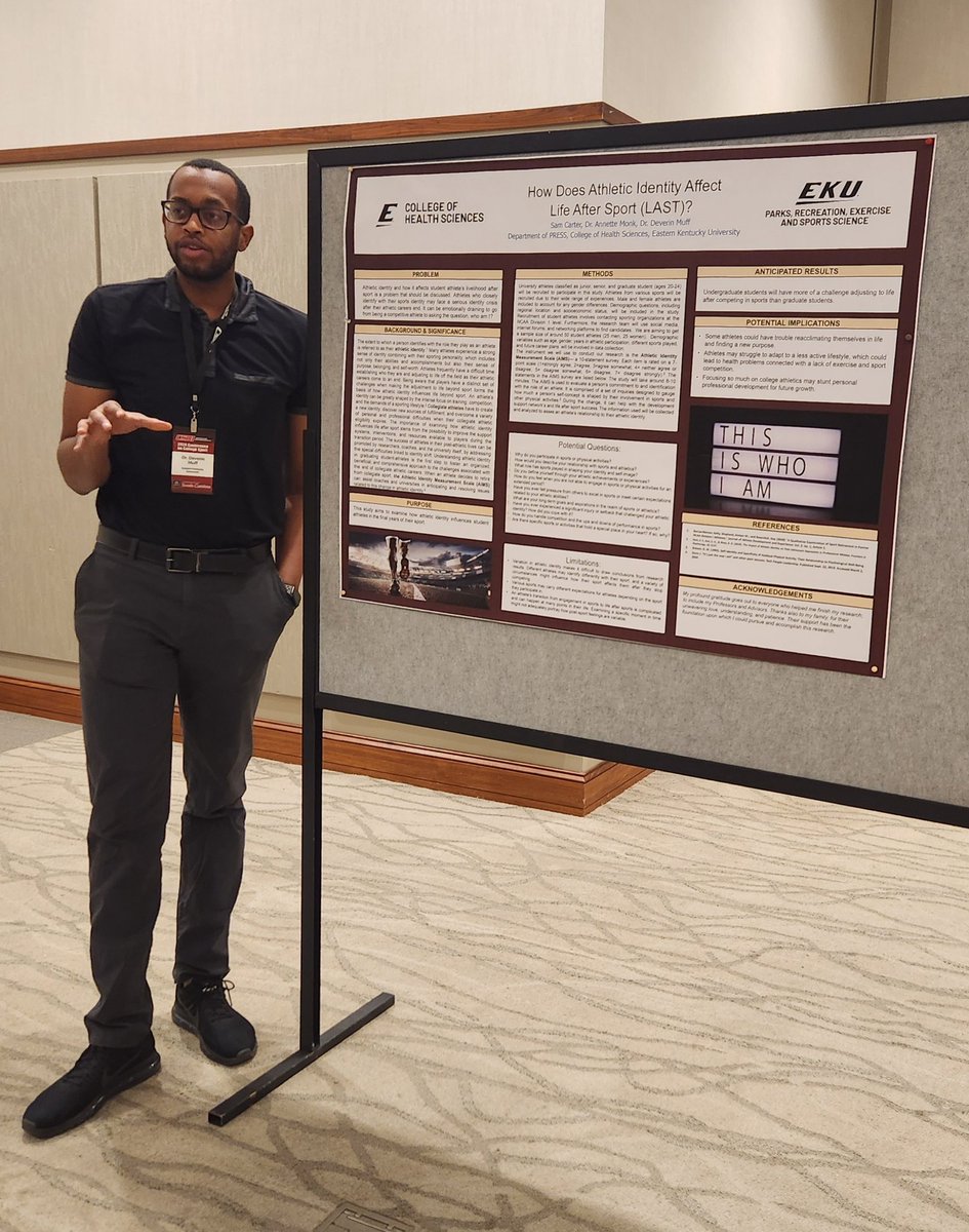 jacormierphd's tweet photo. @EKU_CHS Dr. Muff presenting his poster at #CSRI2024. Awesome work! https://t.co/sGWu9vU9AT