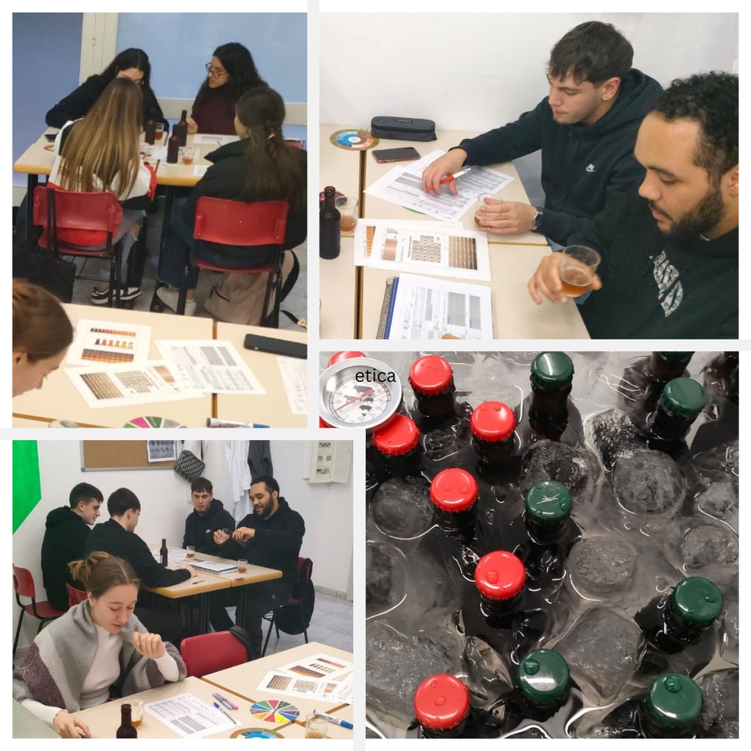 etpxavier's tweet photo. Ha arribat el dia de fer el tast del lot d'enguany de les cerveses artesanes del projecte coobeer. Aquest curs han acabat essent APA's lleugerament afruitades, fresques i lleugeres. Enhorabona a tot l'alumnat i professorat implicat!👌👏 https://t.co/VBKxlC1biu