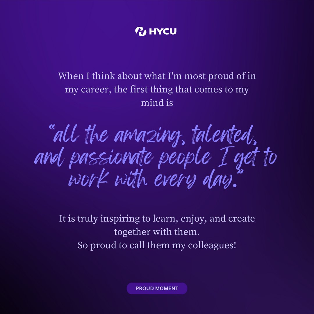 hycuinc's tweet photo. ๐ Continuing our celebration of #InternationalWomensMonth with Tanja Antunoviฤ!
Reflecting on her career, Tanja finds pride in the incredible individuals she collaborates with daily โ their talent, passion & dedication inspire her journey๐
#LifeAtHYCU #InspireInclusion https://t.co/mQd92bNhxF