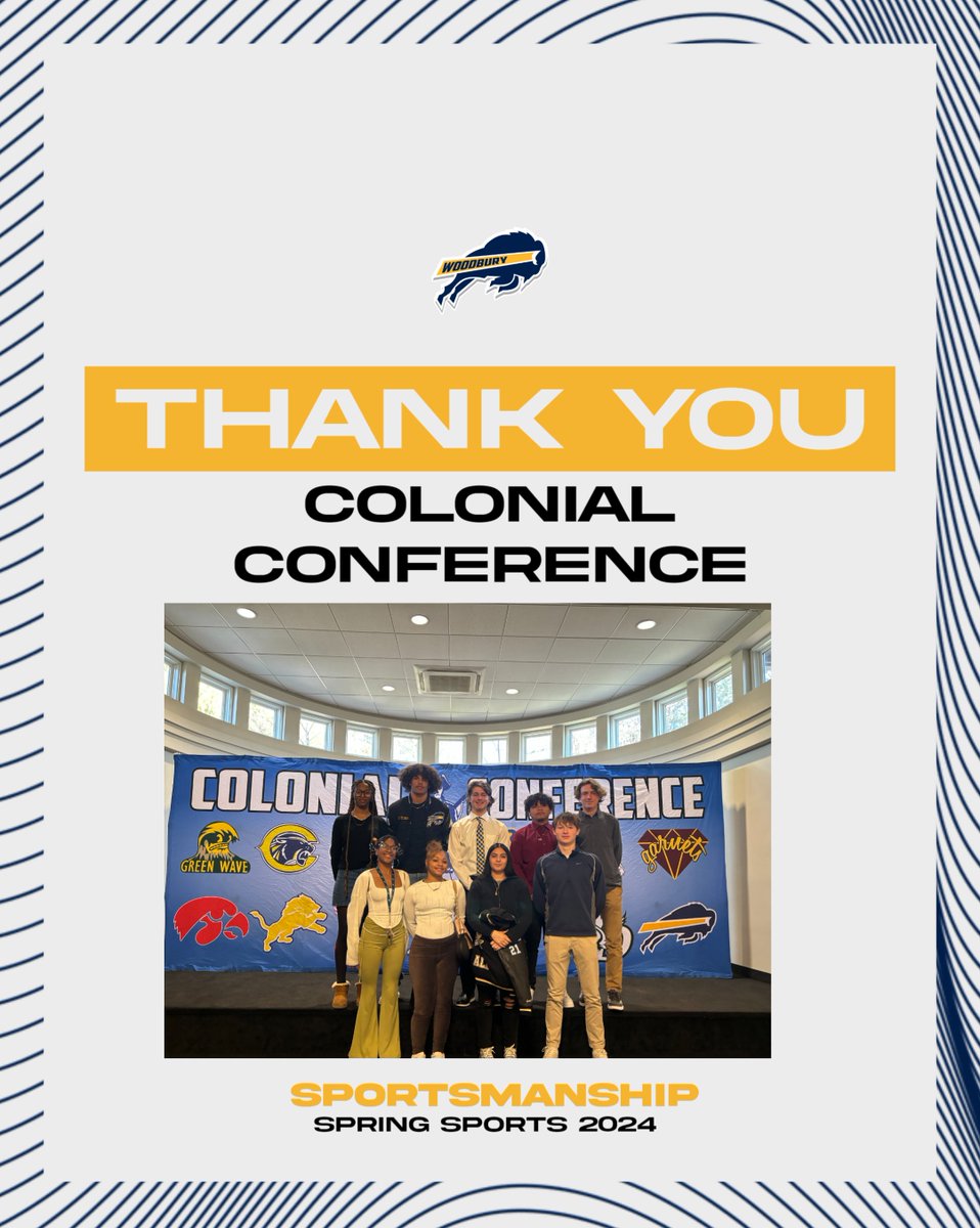 HERD_ATHLETICS's tweet photo. Thank you Colonial Conference for Hosting a great Spring Pre-Season Sportsmanship breakfast! Representing the Woodbury Athletic Department,  Anessa Moore-Toole, Free Daley, Austin Sylvester, Yovani Ariza, Charlie Floyd, Peyton Shute, Jayden Johnson, Emerald Sills, Stacey Lucero! https://t.co/ixzPzoMESy