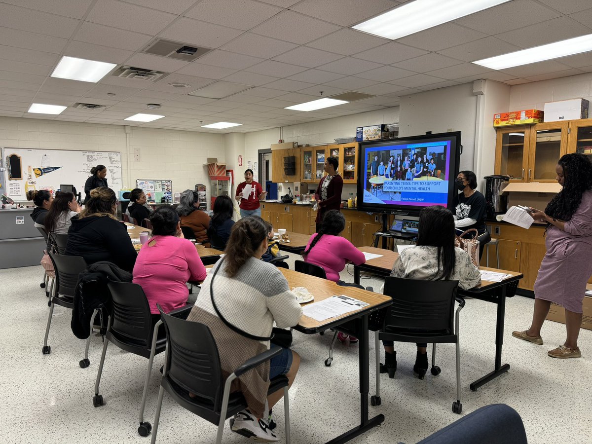 GFloresDISD's tweet photo. Coffee w/ the Principal at @Stockard_ms . Workshop on navigating the testing season was a success! Huge thanks to all the parents who attended. #Region1Excellence @MRamirezDISD @DallasISDSupt @dallasisdparent https://t.co/PMiA0z1Bfs