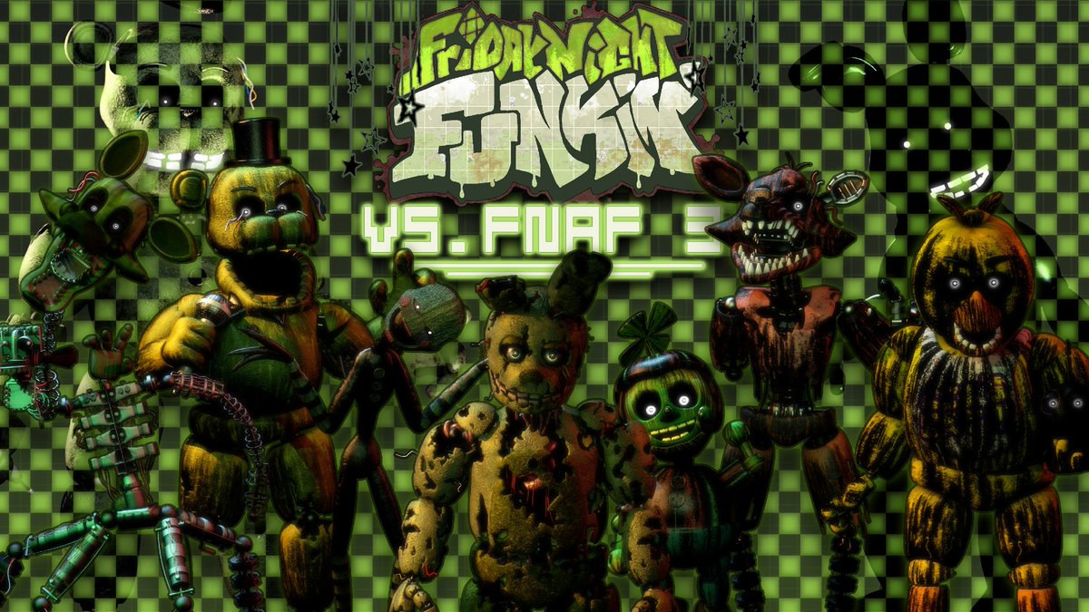 XenophonFNF's tweet photo. Vs FNAF 3 (Released in Febuary 2024)

Notable Songs include: Taken Apart, Retribution, Everlasting, Brain Damage, Party Room, Last Hour, Waffles, Endo Revengo, Until Next Time... https://t.co/CPT3vCqq78
