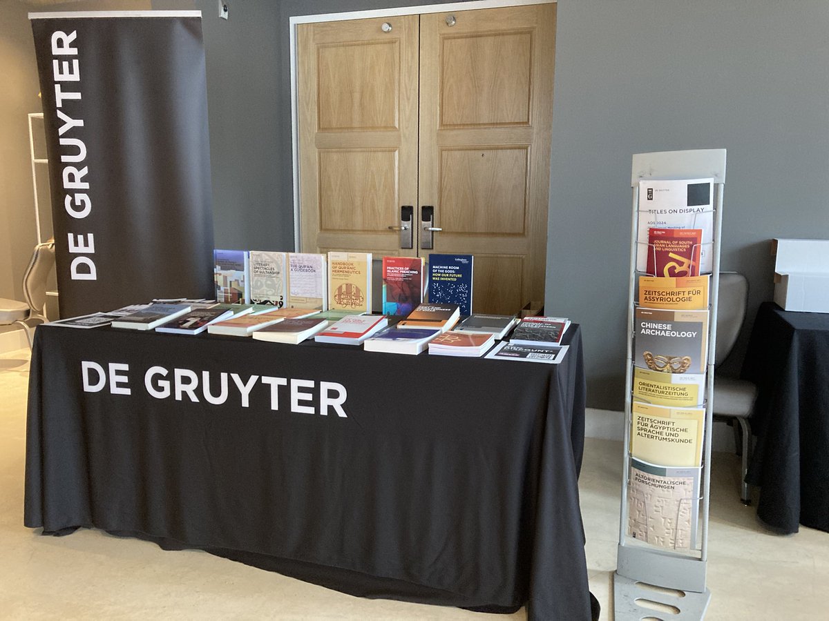 degruyter_TRS's tweet photo. We are at #AOS24 in windy Chicago. Want to look at our new releases? Have a project you want to talk over with our Acquisitions Editor Torsten Wollina? Come by the book exhibit in #UrbanBlue on the 3rd floor. https://t.co/6Bxvqg96CL
