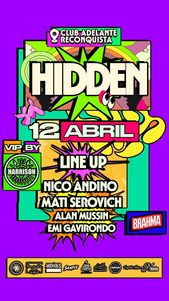 SORTEOOOO💅

VUELVE LA JODA‼️
Sorteo 5 entradas entre todos los que den RT Y MG.

Más que invitados al mejor cachengue de la zona🚬

12 de abril volvemos a tirar todo🍾

Puesta en escena de primer nivel, música de primer nivel.
CÁTEDRA DE JODA A LO HIDDEN❤️‍🔥