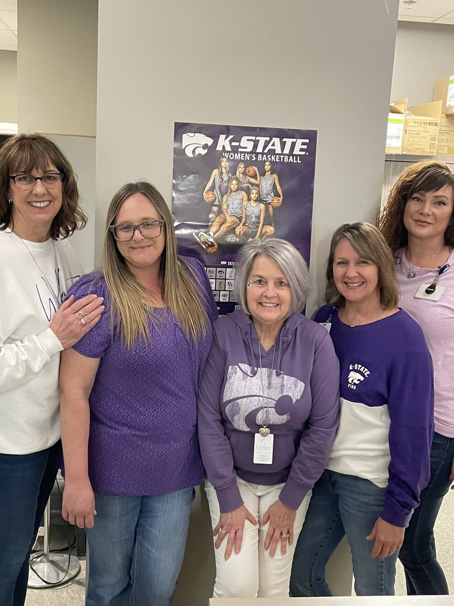 Even my co-workers are supporting! #allthingspurple #emaw #MarchMadness2024 #glenntwins #KStateWBB