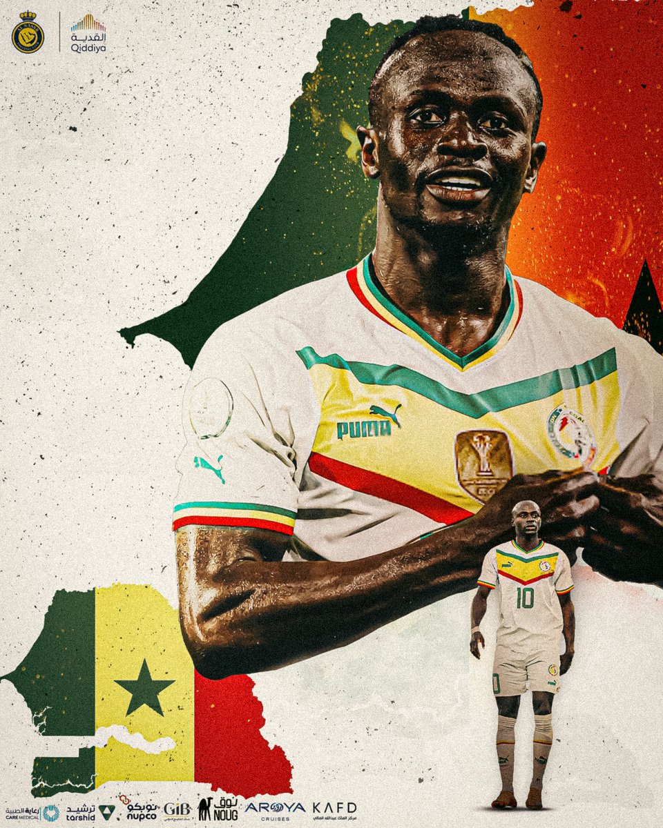 AlNassrFC's tweet photo. بالتوفيق لنجمنا ساديو ماني مع منتخب بلاده 🇸🇳
عند العاشرة والنصف مساء اليوم امام الغابون 🤩 https://t.co/4wu7IyCakQ
