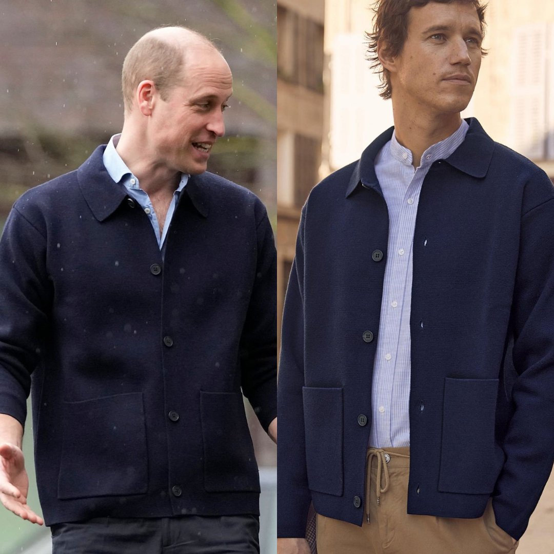 NEW FIND! 👑 #PrinceWilliam wore Cyrillus Men's Cardigan with wool and recycled fibers (past season) when he visited @OnSideYZ in London (14.03.2024)