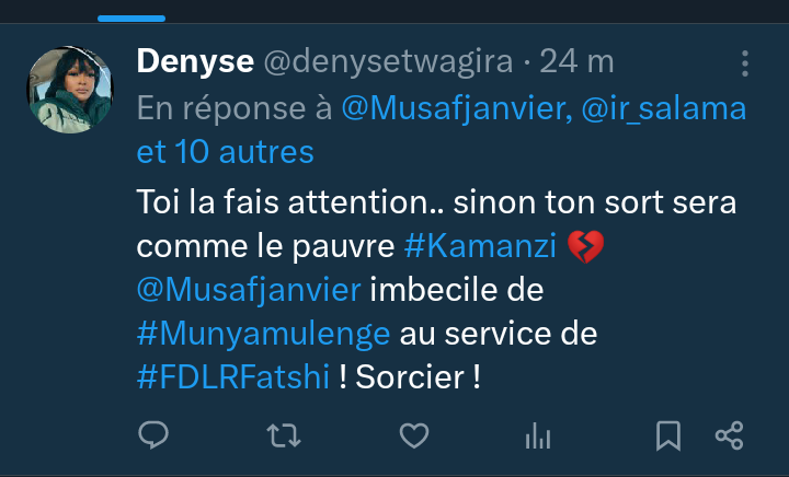 #RDCongo
Apparemment qu'est ce qui ne marche pas entre ces deux côté ? Ns sommes tous créer par Dieu non?
@Musafjanvier @Moise17434006 @matumo_b @Bienfaiteur7 @Rabiot7881 @JulesY16116875 @JKabaruta @BMokelwa @MpoyPatrice @mboso33123 @Umukasi_Kivu @sebinezaenock 
Le22.03.2024
⤵️⤵️