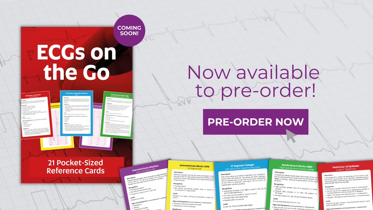 Class Professional (@classprofession) on Twitter photo Now available to pre-order!😊
Unlike other #ECG cards, ECGs on the Go is referenced, evidence-based, in line with current guidance and written by a reputable educator (<a href="/SteveP0ult0n/">Steven Poulton</a>). 👨🎓
Find out more and pre-order your pack here: bit.ly/ECGsontheGo Now available to pre-order!😊
Unlike other #ECG cards, ECGs on the Go is referenced, evidence-based, in line with current guidance and written by a reputable educator (<a href="/SteveP0ult0n/">Steven Poulton</a>). 👨🎓
Find out more and pre-order your pack here: bit.ly/ECGsontheGo