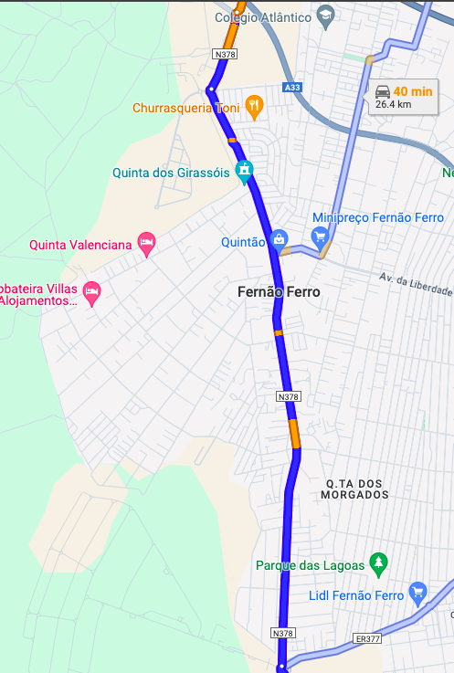 vivafernaoferro's tweet photo. You can drive 9.5 hrs in Fernão Ferro and still be in Fernão Ferro. The Quinta do Conde mind cannot comprehend this. https://t.co/iNP3uhrm0G