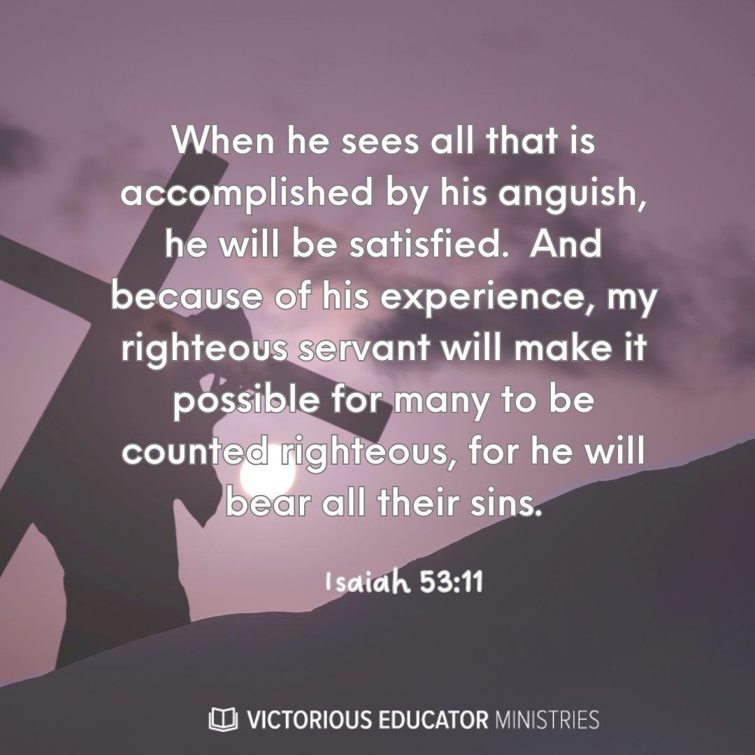 When Jesus looks back on all He went through, all He lost, and all He suffered, He will be satisfied. You read that right.  Jesus says, "YOU WERE WORTH IT ALL." #Easterlove #sacrificialloveofJesus #VictoryInJesus #Mondayencouragement #victoriouseducator #Jesusmakesallthingsright