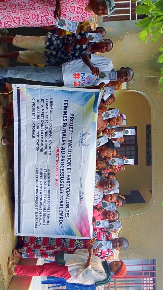 FspdRdc's tweet image. Ce vendredi 20/ 03/2024 à SANGAMAMBA / Kin dans la commune de Ngaliema la FSPD en partenariat avec IRI a réalisé une activité de sensibilisation pour l'inclusion et participation des Femmes rurales au processus électorale en RDC.