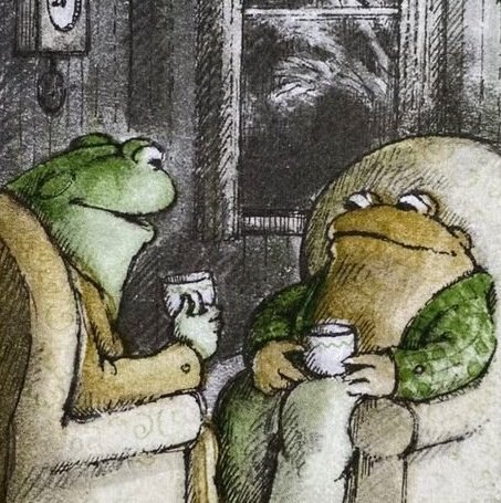 frogandtoadbook's tweet photo. Toad sipped his tea. “Frog,” he asked, “are you making this up?”
 
 “Maybe yes and maybe no,” said Frog. https://t.co/DWw9KG1hwj