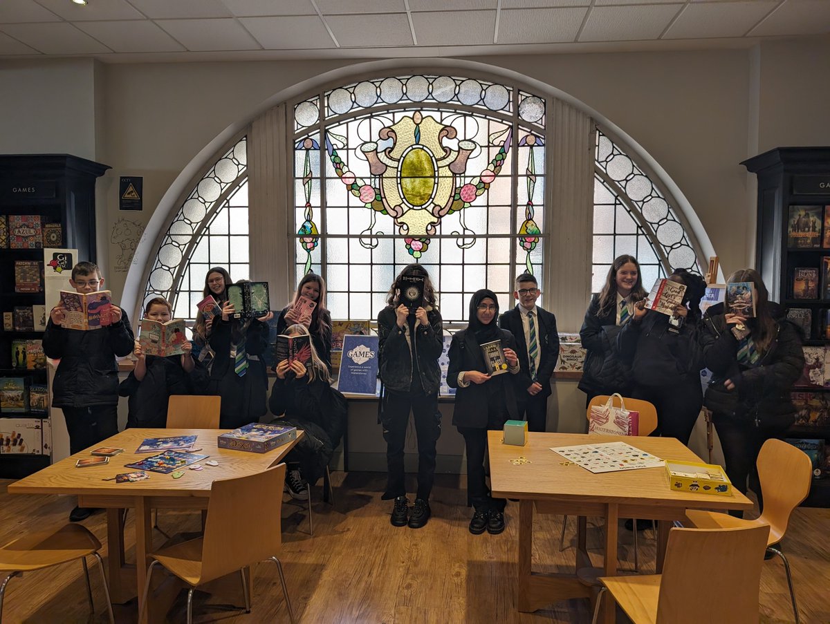 Today a fab group of students helped Mr. Love pick up new books for the Library at <a href="/WaterstonesGla/">Waterstones Glasgow</a>. Thanks to all the staff there for being so helpful and giving great recommendations!