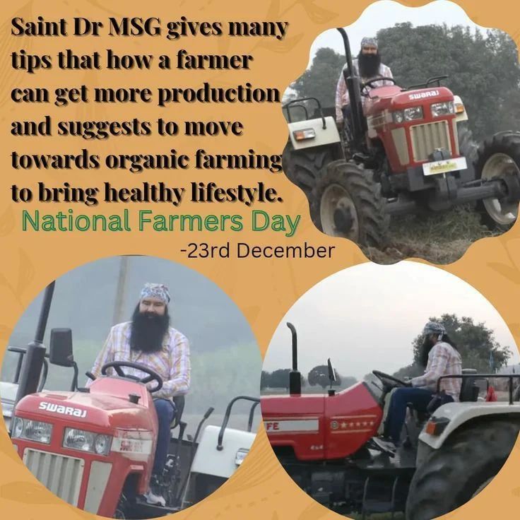 Spritual Guru Saint Gurmeet Ram Rahim Ji  always wanted the farmers adopt Organic Farming and he organised campaign time to time for the guidance of Agricultural tips to the Farmers.

#OrganicFarming #ScientificFarming  
#FarmingTips #AgricultureTips #Farming #AgricultureTipsByMS