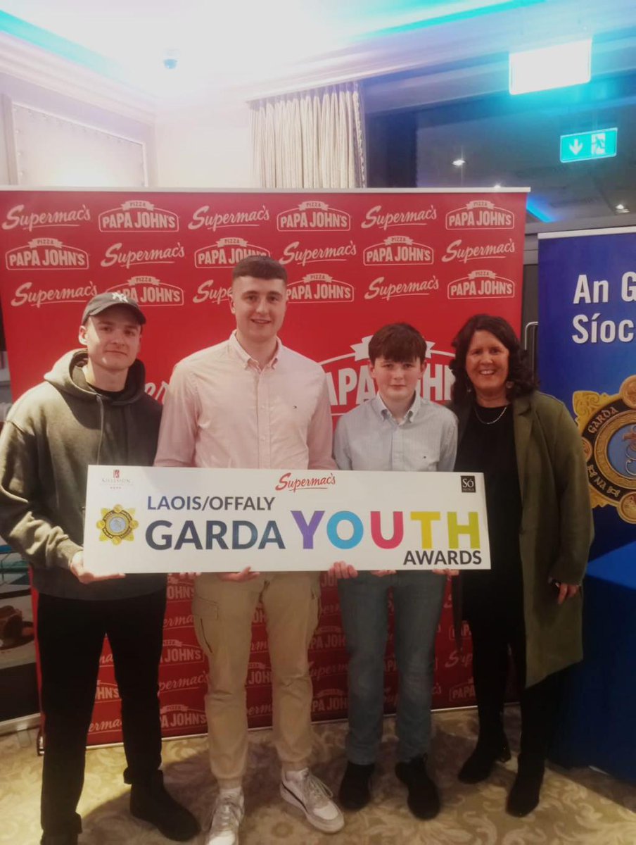 Congratulations to Michael Dennedy (2nd Year) and Liam Hoare (6th Year) on receiving their special achievement awards from Laois Offaly Garda Division, at a ceremony in Portlaoise last evening. We are very proud of the example both of you have given to our school community.