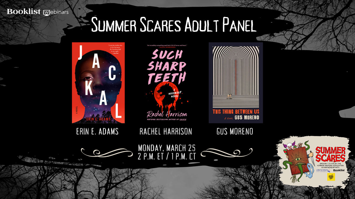 You may have been brave enough to attend the other two @SummerScares author panels, but do you dare join our final panel on Monday (3/25) featuring authors: 😱@IAmEEAdams 😱@rachfacelogic 😱Gus Moreno Moderated by @claymcleod! Register now: bit.ly/3TxcCAT