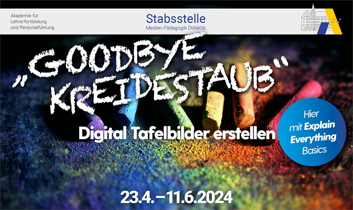 Ansprechende Tafelbilder zu gestalten, ist eine Kunst! Ab 23.4. zeigen wir euch in unserer 3-teiligen Reihe, wie ihr diese digital mit einer App erstellen könnt. V.a. für die Grundschule geeignet!👩‍🏫🧑‍🏫 Hier anmelden👉 alp.dillingen.de/fileadmin/user… #twlz #BayernEdu #DSdS #BdB @KM_Bayern