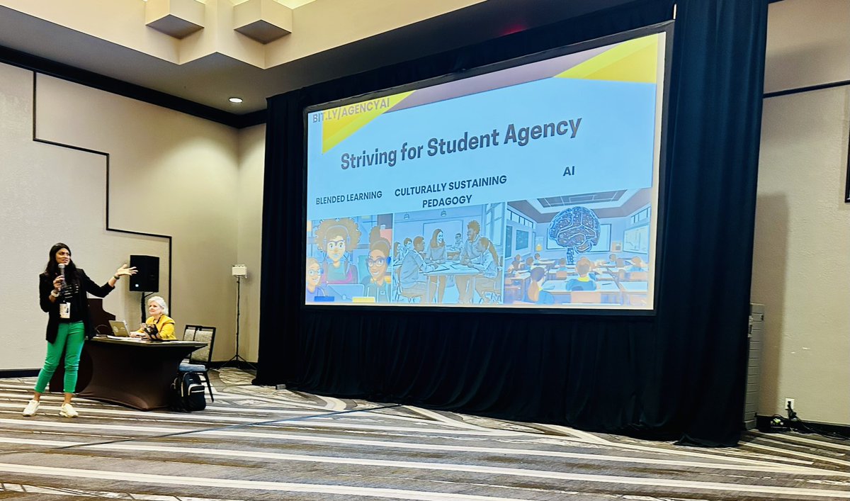 The “Wonder Twins” dropped their amazing insight and knowledge on Empowering Student Agency with Al today at #SpringCUE Beautifully done ladies! #CUE24
