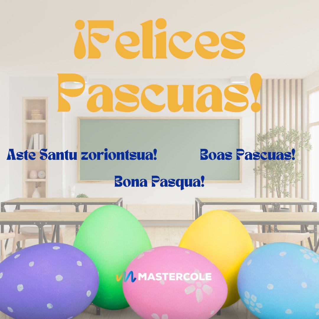 somosmastercole's tweet photo. ¡Os deseamos felices vacaciones! 🙂
Es  momento de coger fuerzas para la recta final de curso. En Mastercole  seguimos trabajando para ofreceros las mejores formaciones en la tercera  evaluación 👨‍🏫 👩‍🏫 
¡Nos vemos a la vuelta! 👋 https://t.co/pWhAyjUQLz