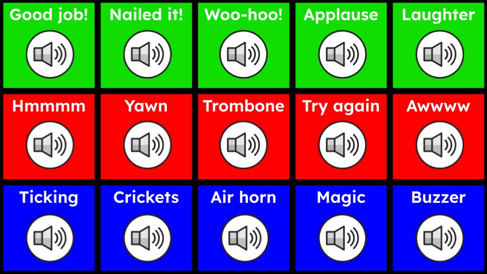 ? Create a Custom Soundboard with Google Slides controlaltachieve.com/2022/08/creati… Great for: ? Games & quizzes ⏳ Class transitions ? Story read alouds ?️ Live podcasts & videos #GoogleEDU #controlaltachieve