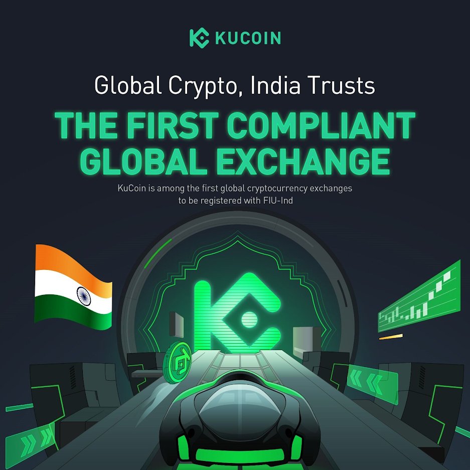 📢 JUST-IN: #KuCoin named #India's first #FIU-compliant global crypto exchange! 🇮🇳🎉