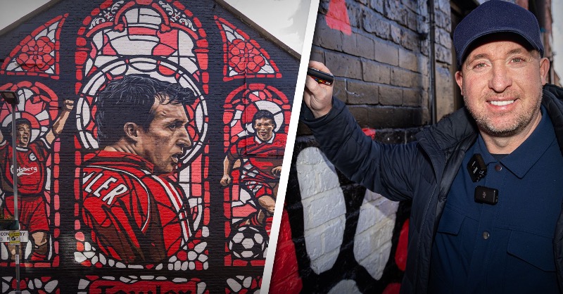 TheRedmenTV's tweet photo. EXCLUSIVE INTERVIEW!

We caught up with Liverpool goalscoring icon @Robbie9Fowler at @hotelanfield as his new @MurWalls mural was officially unveiled today!