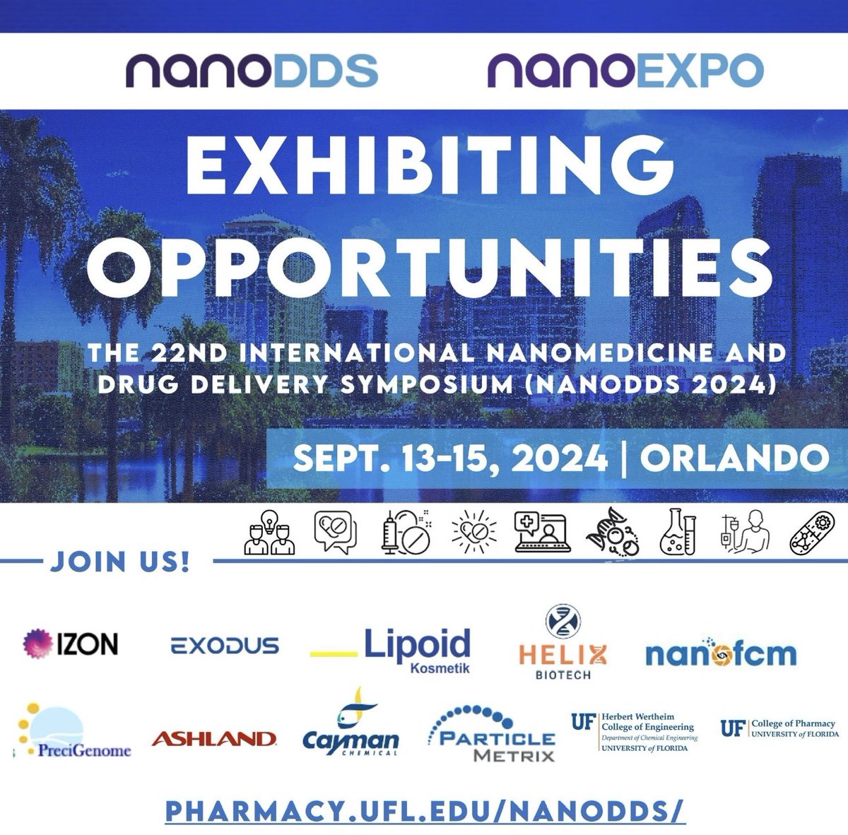 NanoDDS 2024 is the ultimate event to discover the latest advances in Nanomedicine! Don't miss out on exhibiting opportunities covering emerging fields and cutting-edge technologies using LNPs, nanoparticles, and extracellular vesicles. #AAPS #nanomedicine