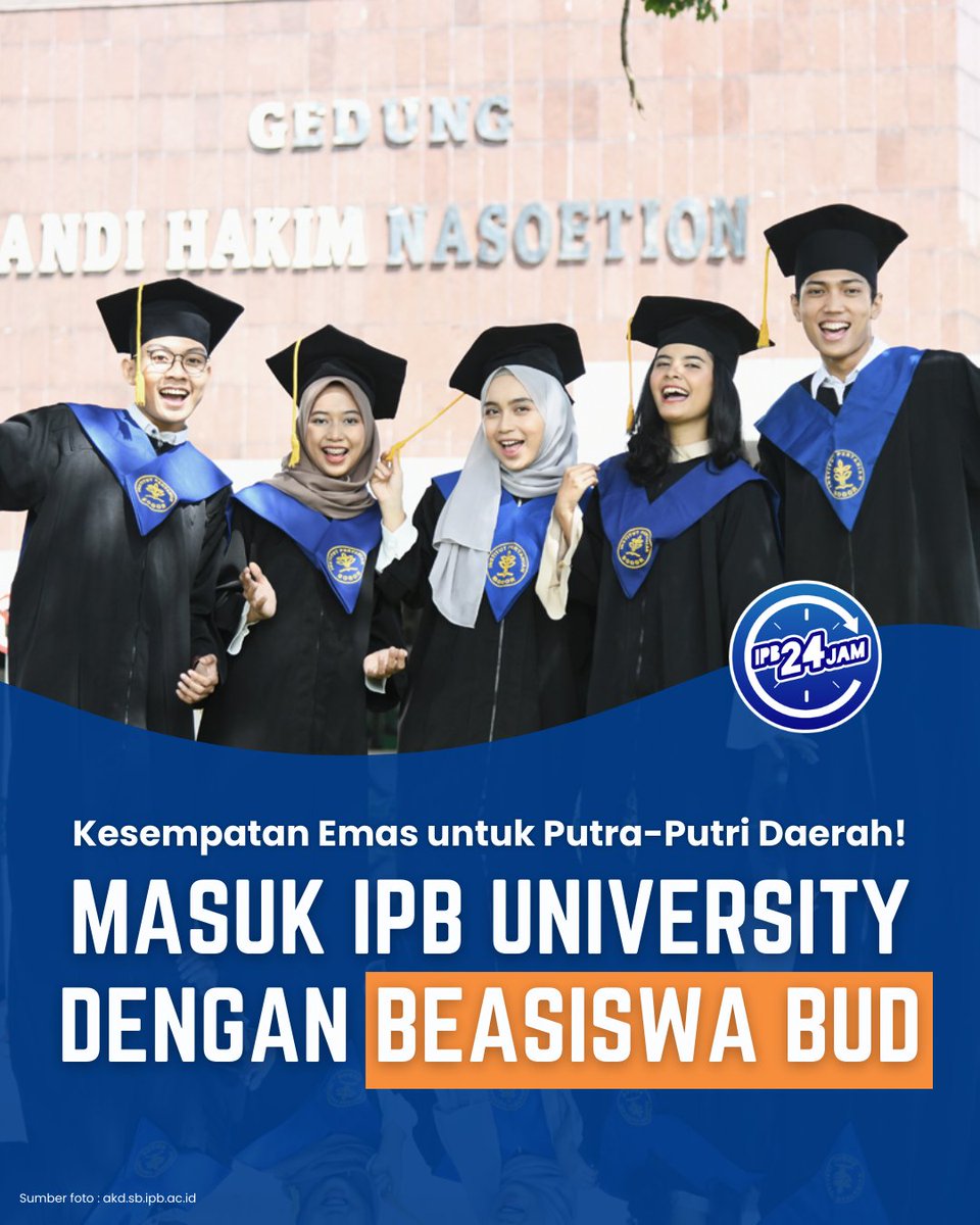 IPB24JAM's tweet photo. Yuk! Masuk IPB University dengan Beasiswa BUDπ€©
Semangat buat Calon #IPBNesian yang sedang berjuang melalui jalur ini π«Άπ»π
info lebih lanjut di https://t.co/YgxakJAQLA
#IPBUniversity #BeasiswaUtusanDaerah #InfoIPB #IPB24Jam #masukIPB https://t.co/Cjfa1kJtq2