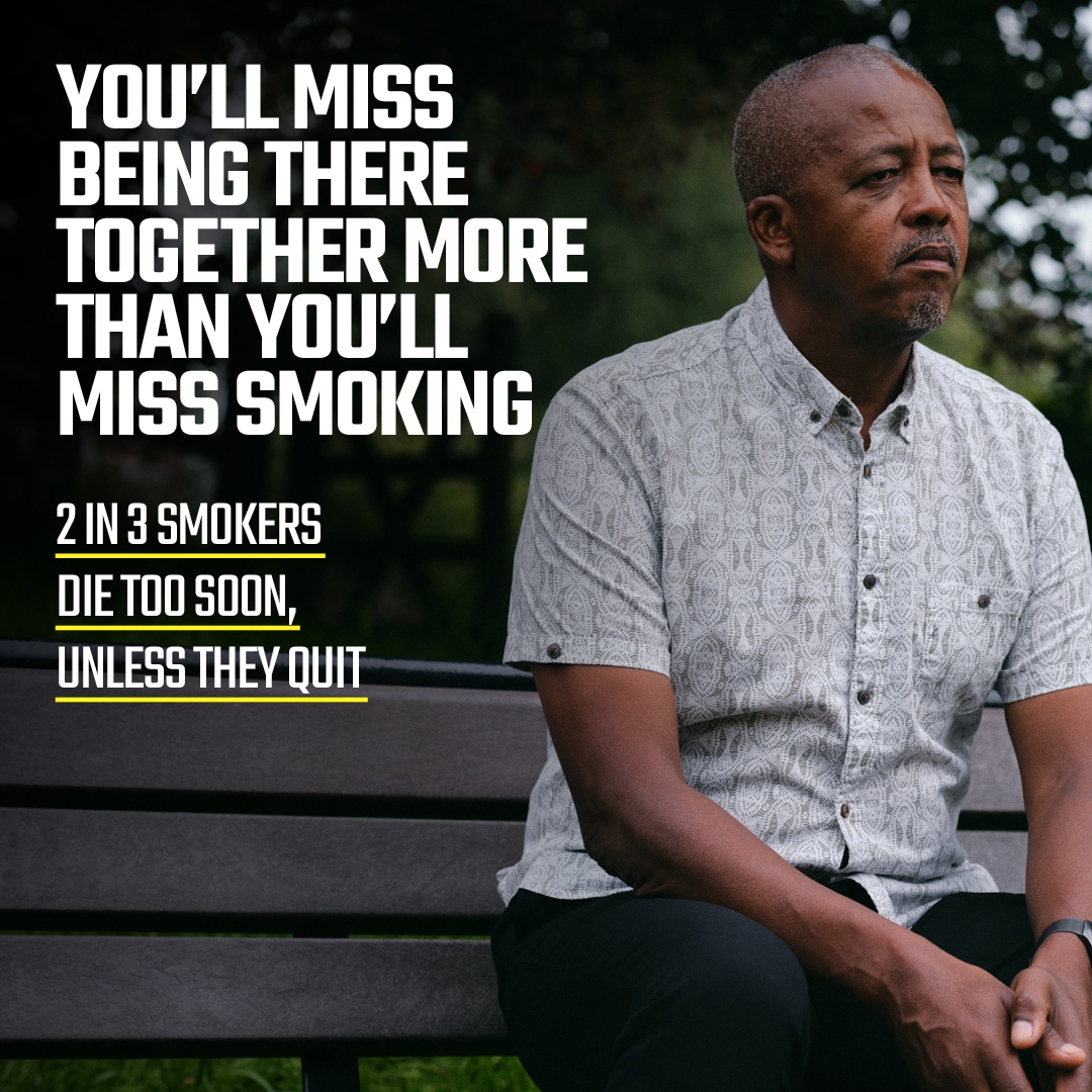 Stopping smoking is one of the best things you can do for you and your loved ones. Don’t miss he moments that matter most – quit today. @thesmokefreeapp gives you 24/7 access to trained stop smoking advisors and so much more! smokefreeapp.com/GM