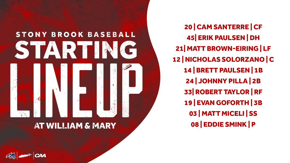 Game one starters for the Seawolves⬇️

🌊🐺 x #NCAABaseball