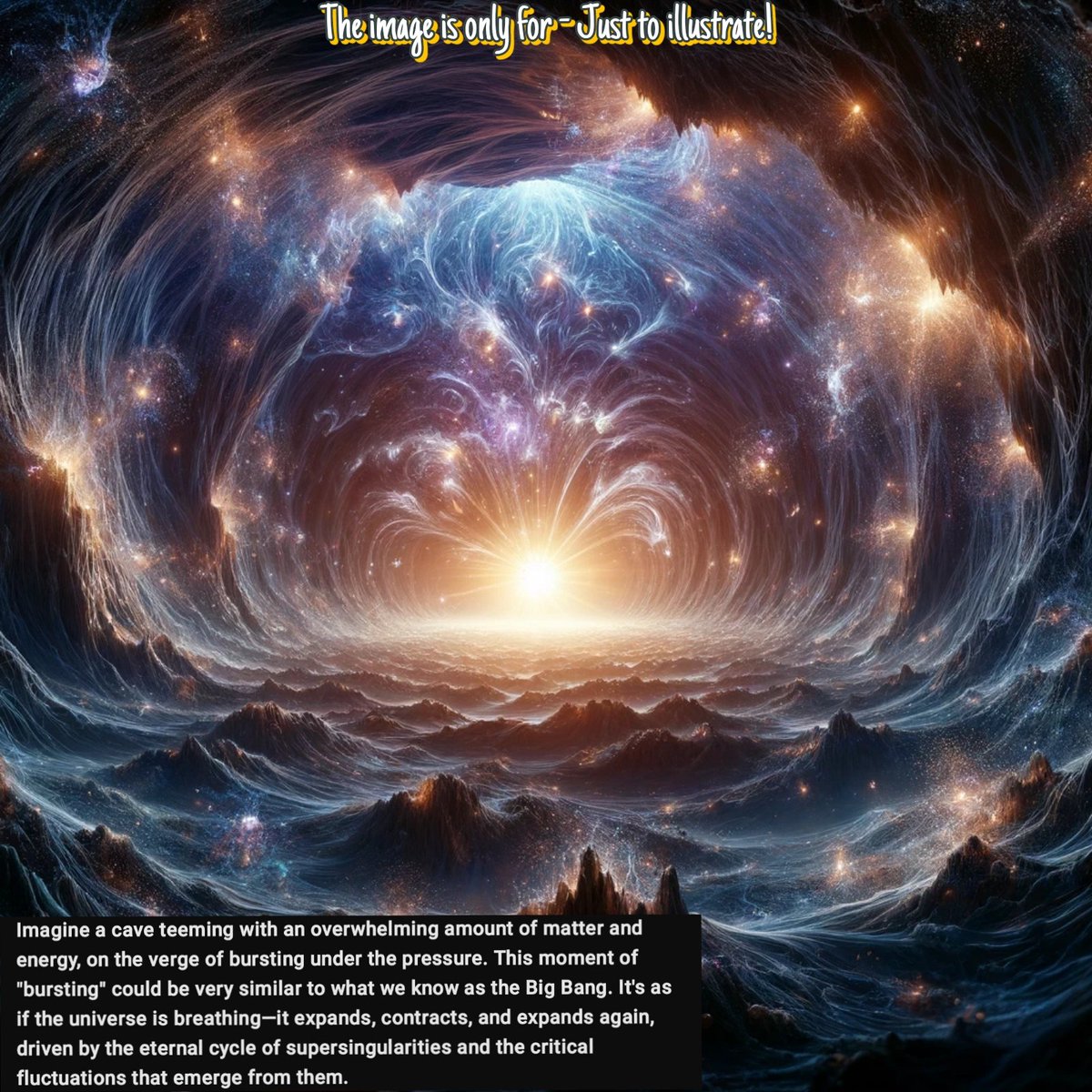 stylianos72's tweet photo. #Supersingularity #CyclicalUniverse #Cosmology #BlackHoles #BigBang #Astrophysics #QuantumFluctuations #ScienceCommunication #Universe #Physics #Supersingularity #CyclicalUniverse #Cosmology #BlackHoles #BigBang #Astrophysics #QuantumFluctuations #ScienceCommunication #Universe #Physics

Here are the illustrations of the theory of the "CYCLIC UNIVERSE"