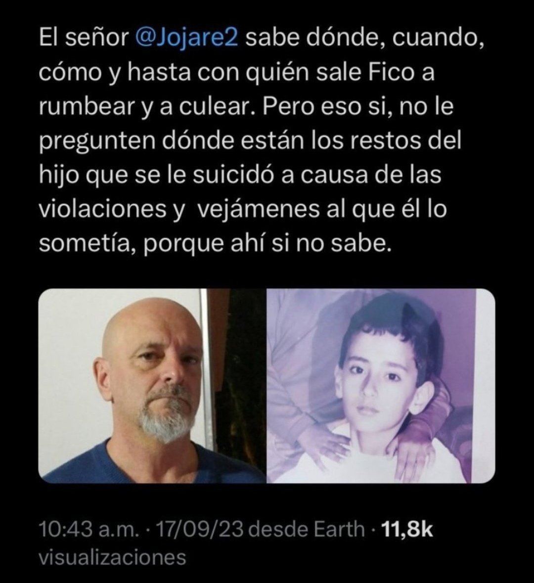 SoyCruzado83's tweet photo. @Jojare2 Así como UD le dio de baja a su hijo https://t.co/2qJsj6oLdV