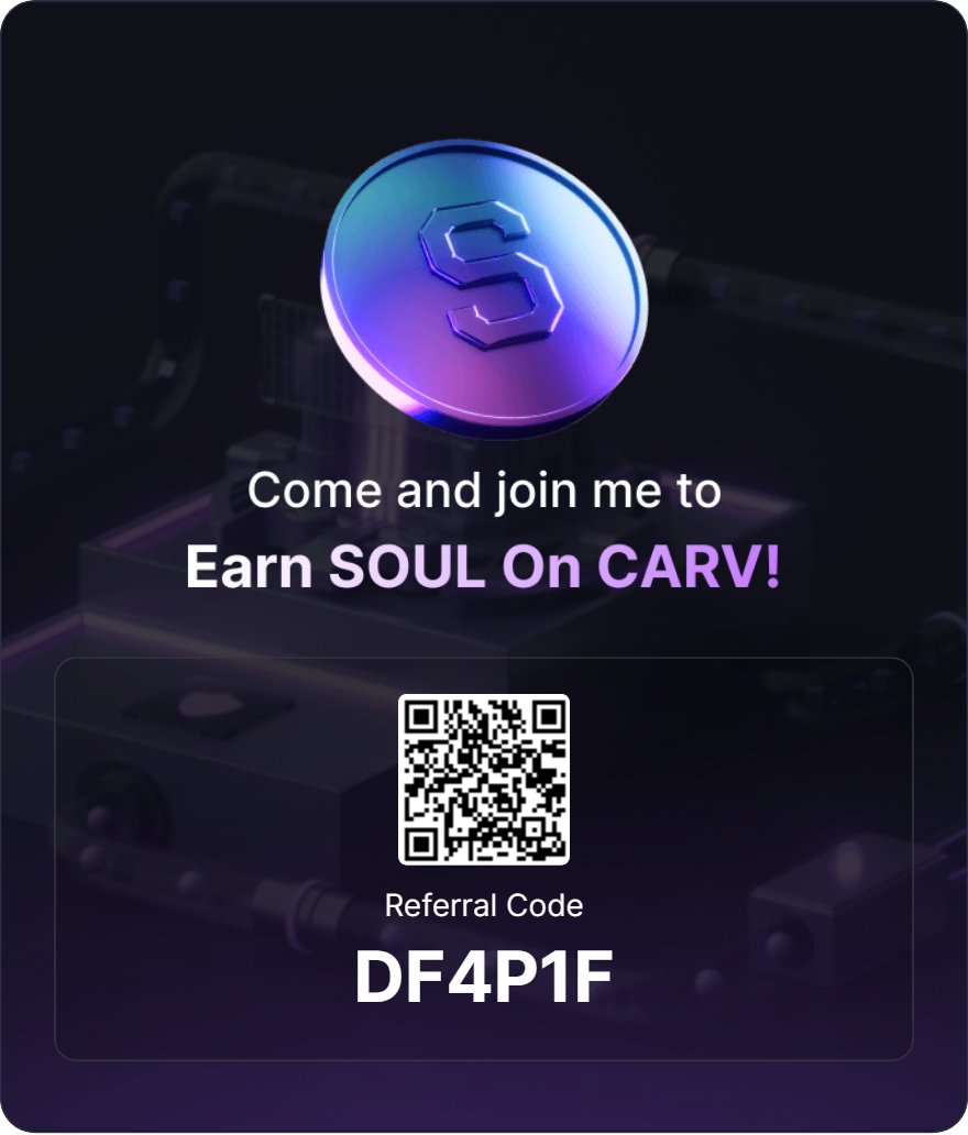 Enter the Data-to-Earn Era: SOUL Drop Campaign powered by CARV: protocol.carv.io/airdrop?invite…