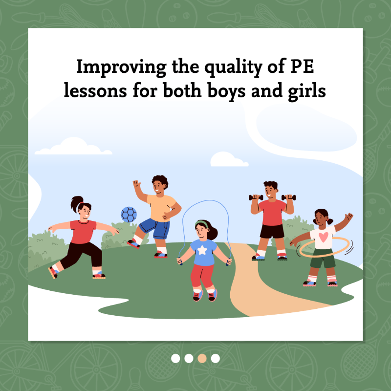 educationgovuk's tweet photo. We’re introducing new non-statutory guidance on PE to ensure girls and boys from all backgrounds have equal access to sport and can enjoy PE for 2 hours a week 🏅🏐🎾🏀🏏

Read more in the guidance ⬇️
https://t.co/dKcbl4as98