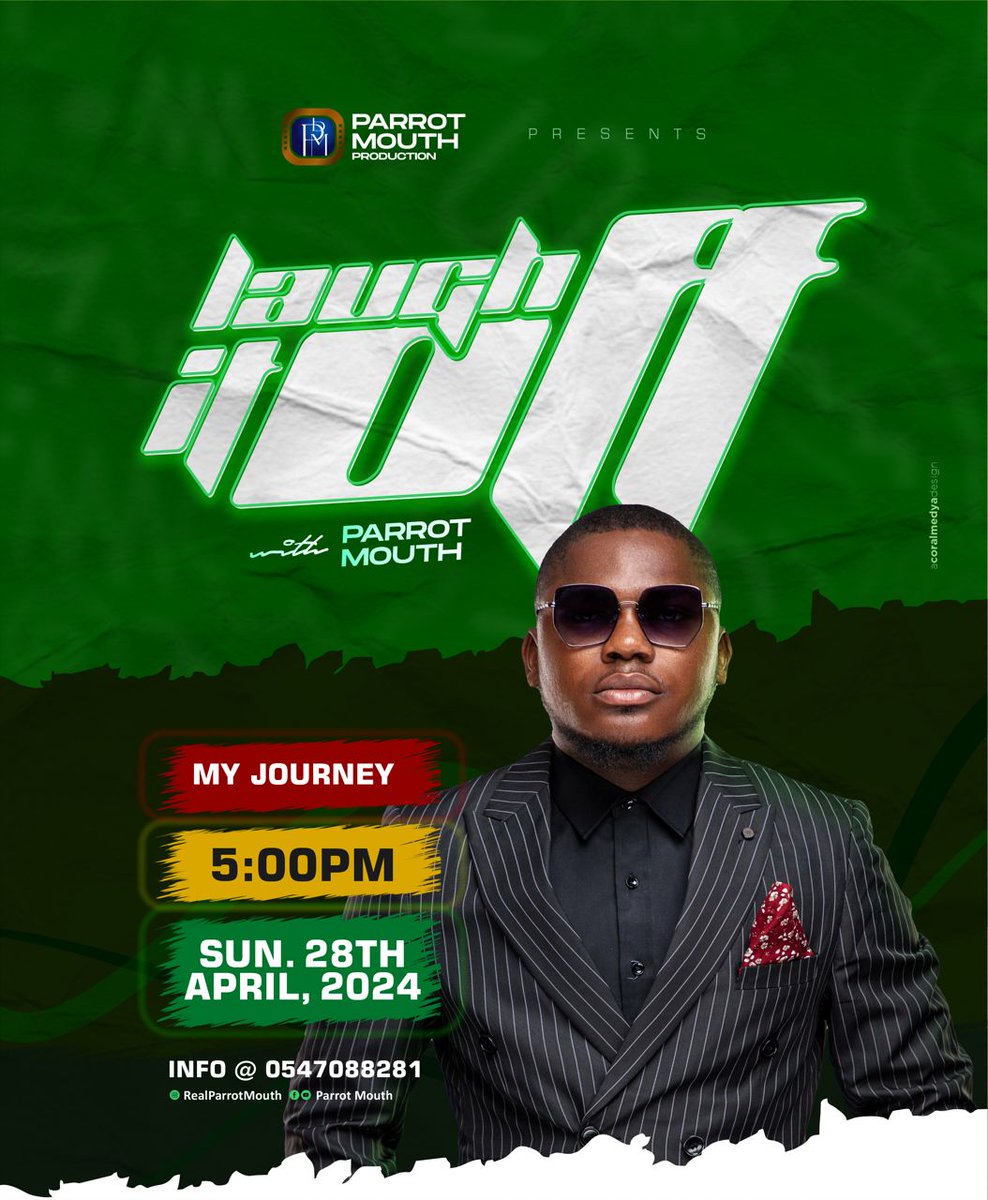 kubilivepost's tweet photo. #KubiLive: #MyJourney from Delta State, Nigeria to Accra, Ghana 😂 

This April 28, Parrot Mouth Production presents 

LaughItOff with Parrot Mouth 

Time : 5pm 

Lol, chale StoryTime experience! Stay Glued for more Info. 

#LaughItOff2024 
#ParrotMouth 
#ThisApril 
#Comedy https://t.co/v2o9UdE1eE
