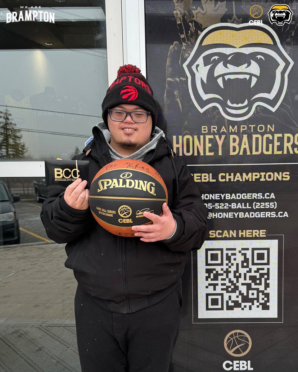 HoneyBadgersCAN's tweet photo. WINNER WINNER! ππ
Congratulations to Khailyr, one of our winners of last Saturdayβs enter to win contest in collaboration with @BCCStyle π
Find the Honey Badgers in the community for your next chance to win!
#WeAreBrampton | #CEBLCommunity https://t.co/Bd1UhEDoJM