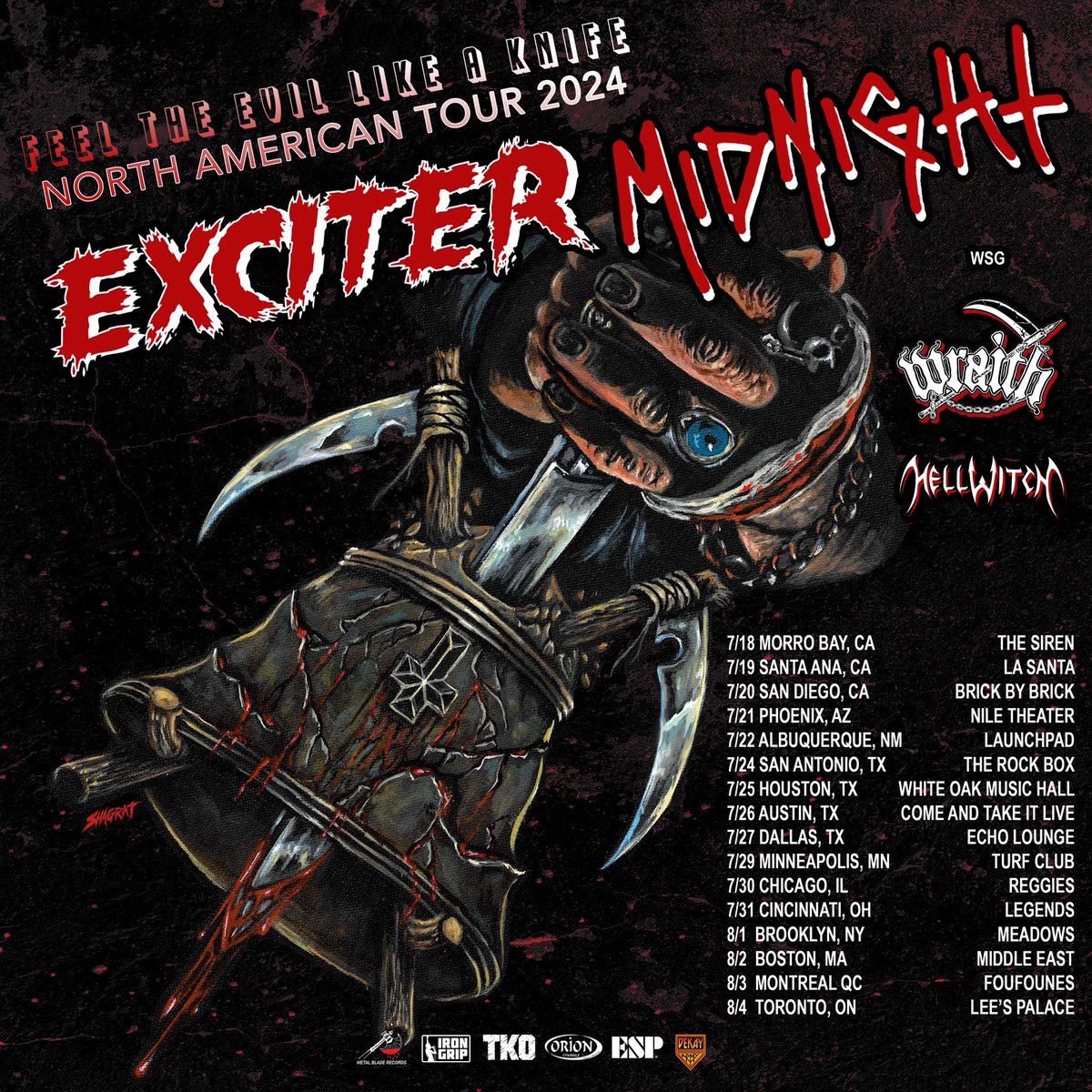 We will be supporting EXCITER &amp; MIDNIGHT this summer ⛓️⚔️⛓️