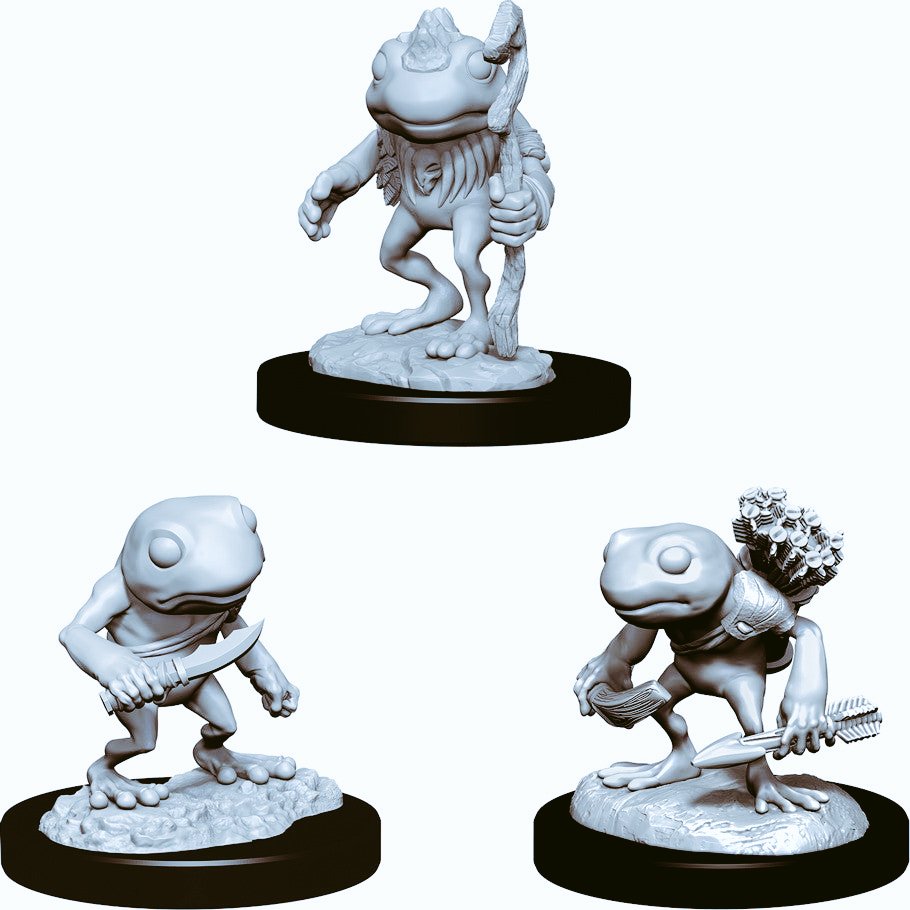 Went to my local #ttrpg shop for paints and tufts... but left with grung #miniatures! I simply can't resist those goofy little guys. 🐸🐸🐸